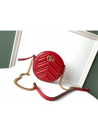 GUCCI MARMONT MINI ROUND SHOULDER BAG 